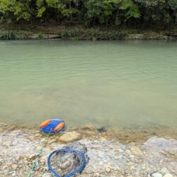 激濁りの中トラウト狙い